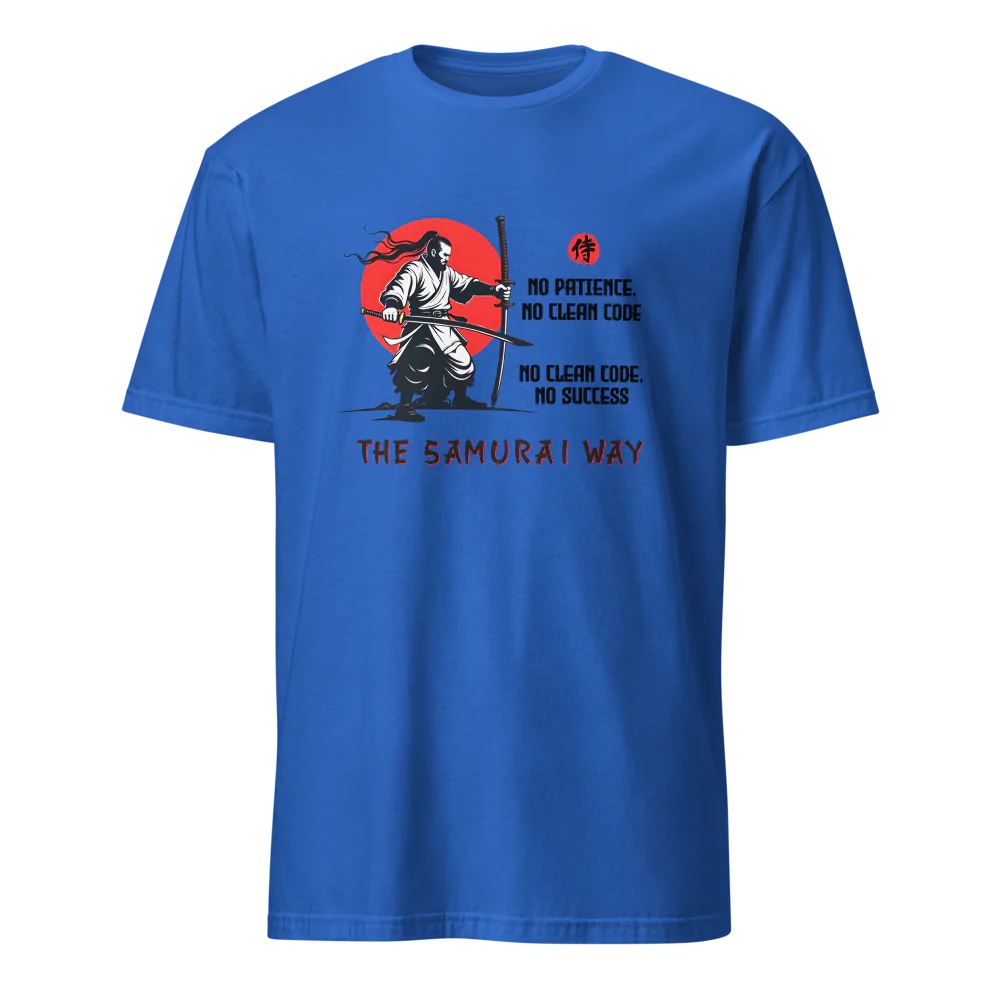 Camiseta Programador Samurai: 'Sin Código Limpio, No Hay Éxito' - El Camino del Samurai - Kokecraft