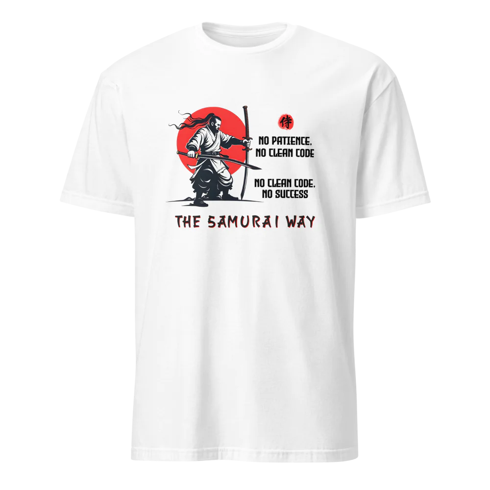 Camiseta Programador Samurai: 'Sin Código Limpio, No Hay Éxito' - El Camino del Samurai - Kokecraft
