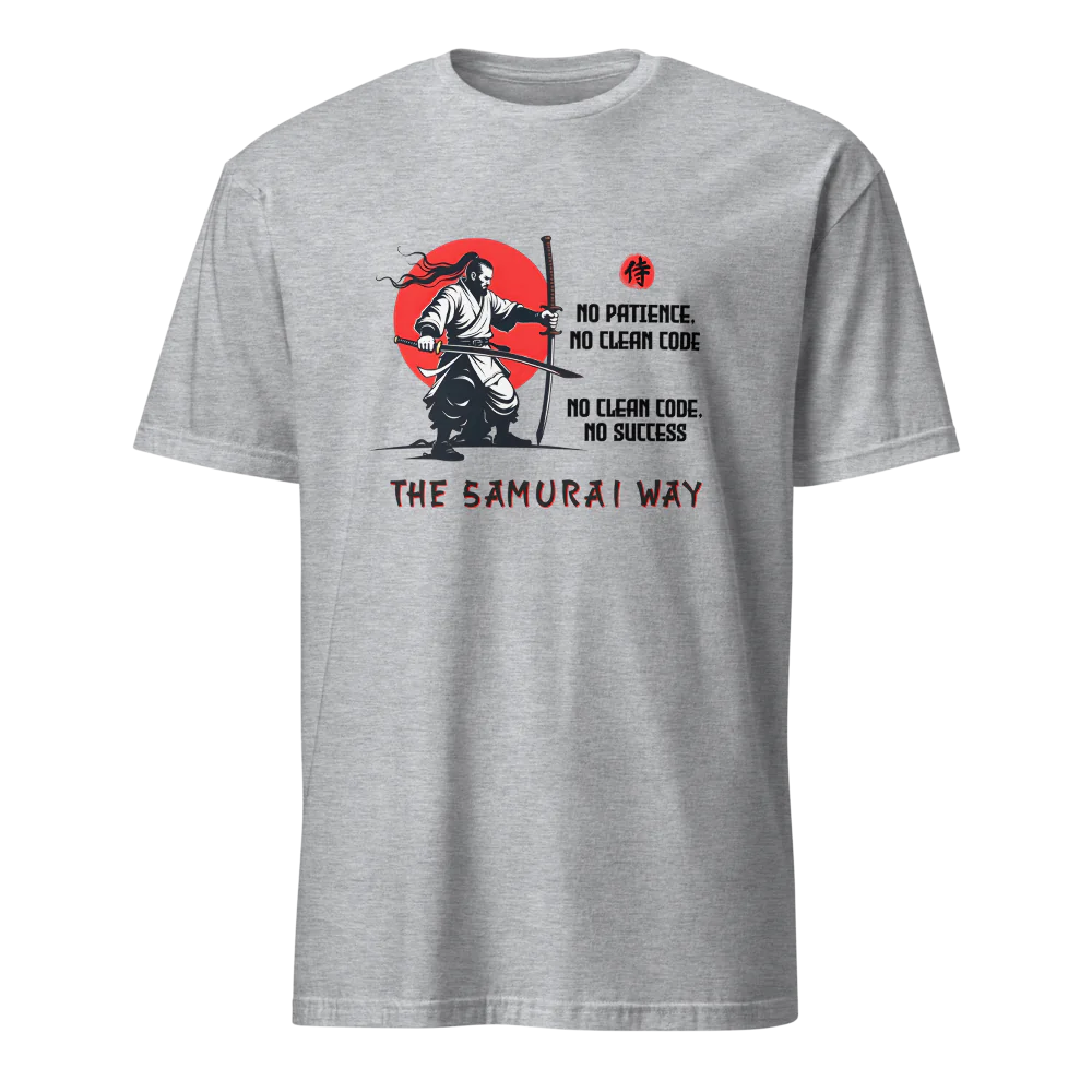 Camiseta Programador Samurai: 'Sin Código Limpio, No Hay Éxito' - El Camino del Samurai - Kokecraft