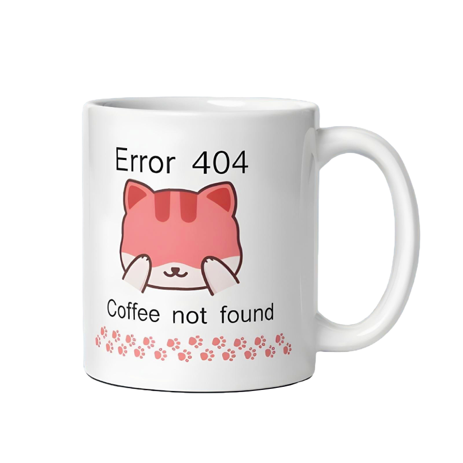 Taza Geek 404 Error: Coffee Not Found – Perfecta para Programadores - Kokecraft