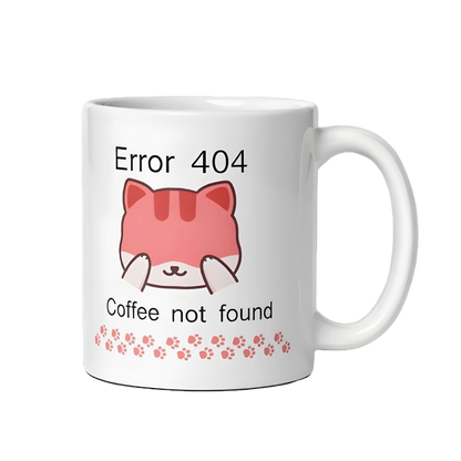 Taza Geek 404 Error: Coffee Not Found – Perfecta para Programadores - Kokecraft